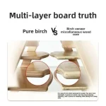 Children adjustable wooden high chair for dining and learning (3).