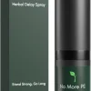 Organic male delay spray bottle with vacuum pump on white background (2).
