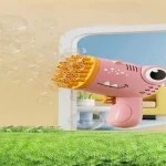 Colorful 40-hole dinosaur bubble gun for kids’ outdoor play (1).