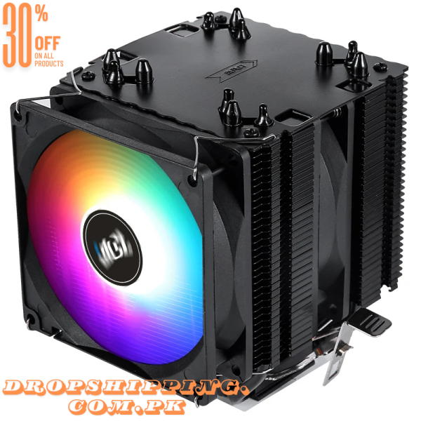 6 Copper Pipe Double Tower ARGB Cpu radiator Cooler 90MM 4Pin Fan