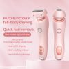 2 In 1 Hair Removal Epilator USB Rechargeable Trimmer Women Body Razor Face Leg Armpit Bikini Hand Pubic Shaver Hair Remover - Image 3