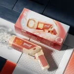 Kid enjoying summer with light-up electric bubble gun toy (3).