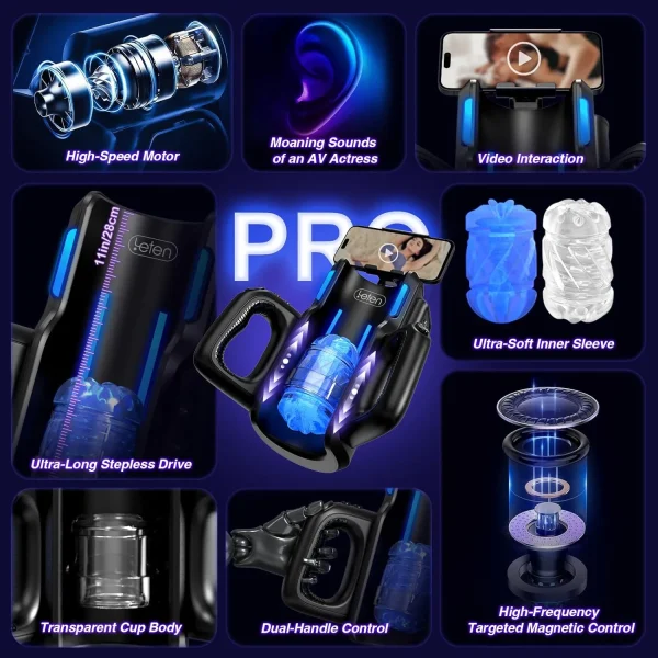 Electric Male Sex Toy with 12x Thrust | Hands-Free Stroker