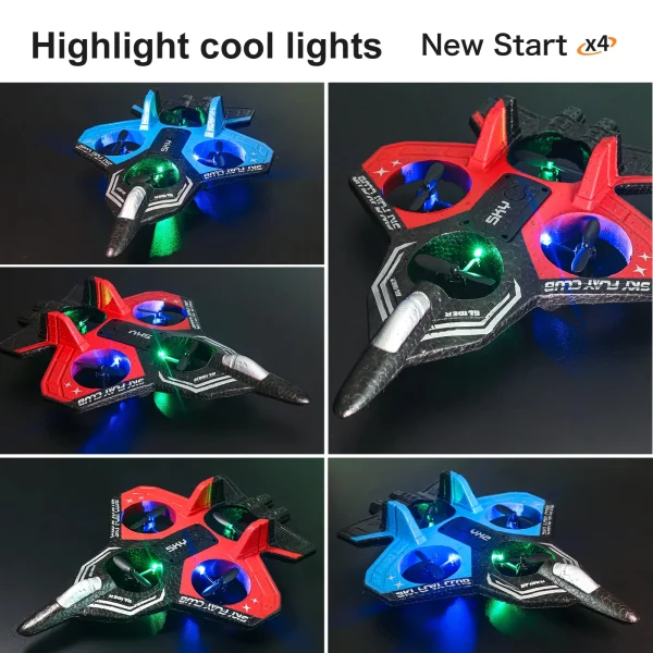 Entry-Level Aerobatic Drone with LED Lights | 2.4G RC Quadcopter