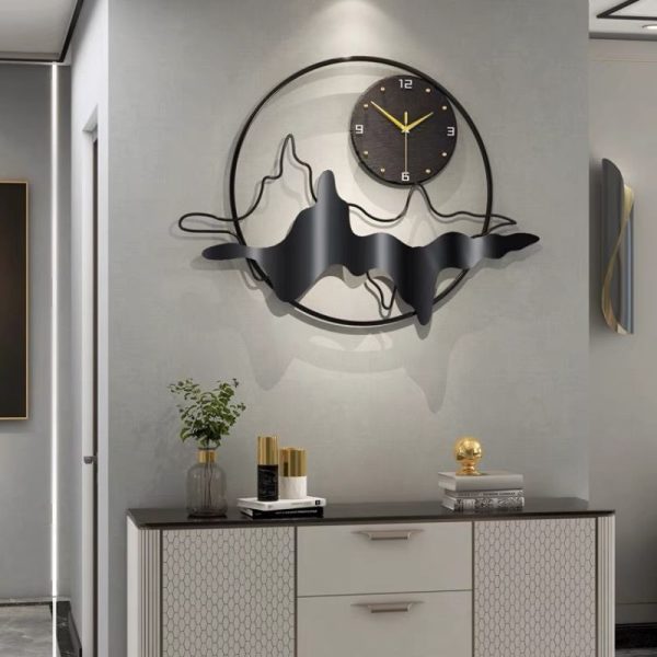 Luxury Chinese Style Wall Clock Light – Elegant Modern Home Decor