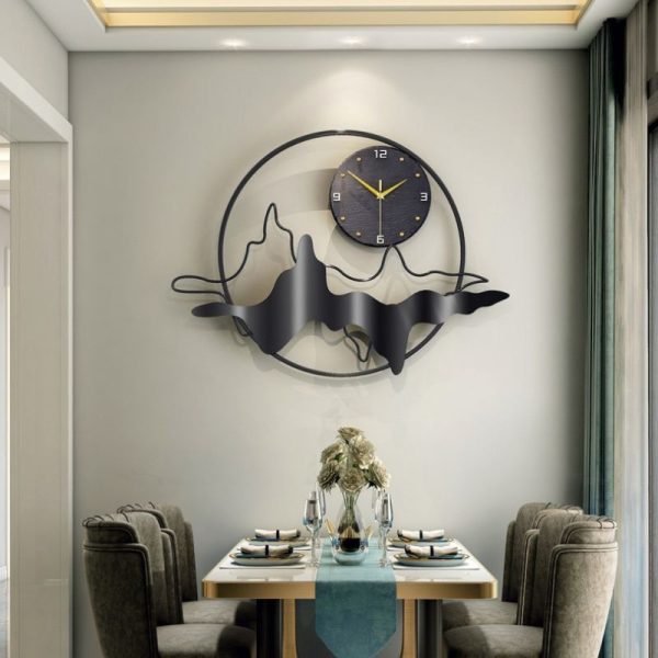 Luxury Chinese Style Wall Clock Light – Elegant Modern Home Decor