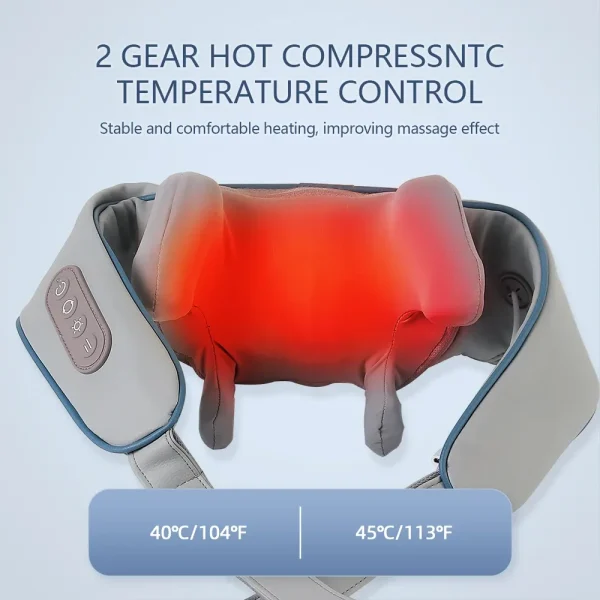 Foreverlily 26W Wireless Neck & Shoulder Massager – Deep Kneading Relief