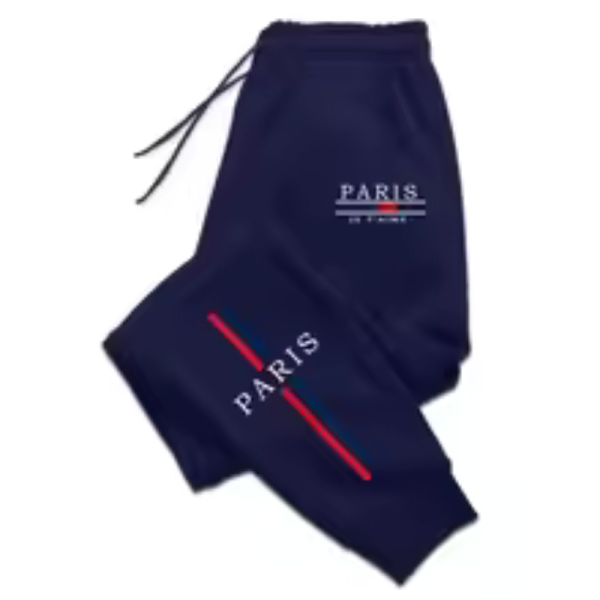 2025 Men’s four-season casual sports jogging pants, men’s urban fashion pants, high-quality Parisian printed home outdoor sports