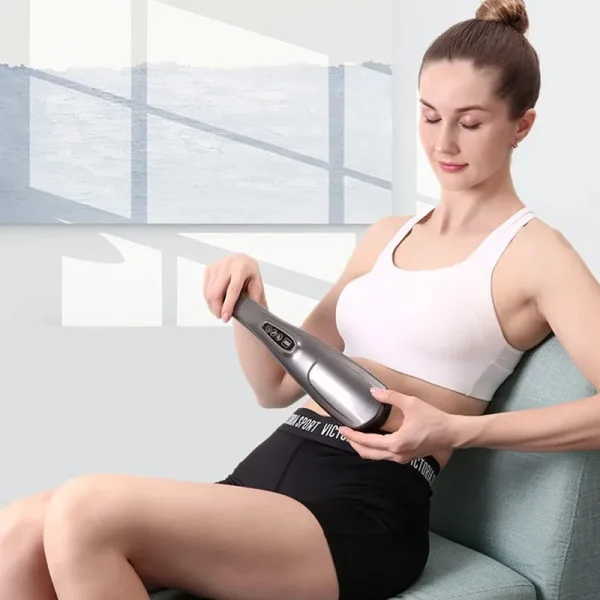 Portable Handheld Back Massager – 12 Modes 6 Heads Deep Tissue Massage