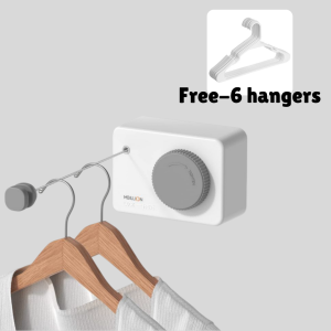 Versatile Clothes Drying Rope Set with 6 Free Hangers | Compact and Durable Laundry Solution