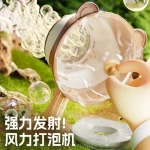 Kids enjoying a fun outdoor bubble machine toy (1).