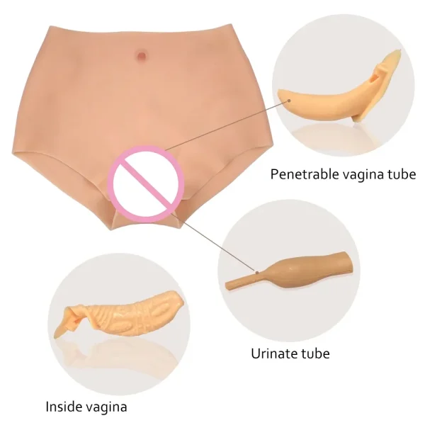 KnowU Realistic Silicone Vagina Pants for Cosplay & Crossdressing