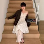 Korea MO*OHA wide-leg casual pants with elastic waist and drawstring (2).