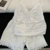 Lightweight Korean linen cotton lace vest for women, perfect spring and summer layering (1).