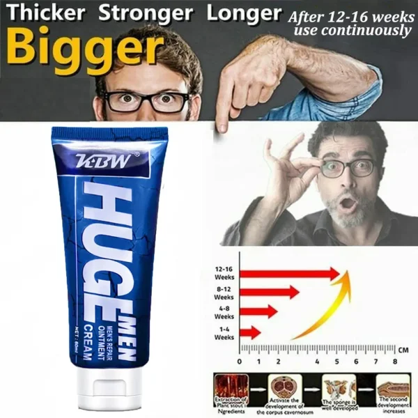 Male Enlargement Cream 60ml – Natural Thicker & Longer Support