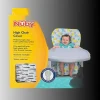 Water-resistant Nuby baby high chair cover with brush strokes print, fitted on a standard high chair (1).