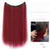 V-shaped one-piece synthetic 4 Clip In Hair Extensions Long Straight Hairstyle Hairpiece Colour 50CM Natural Fake Hair - Image 2