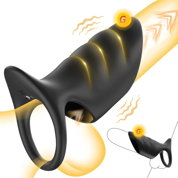 Penis Extender Ring Vibrator – 10 Modes for Couples