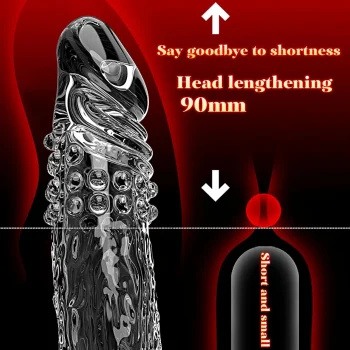 Ultra-soft silicone penis sleeve with attached cock ring for male enhancement (3).