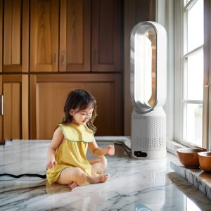 A window air conditioner and a portable air conditioner on a vibrant pink background.
