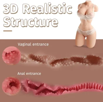 9LB realistic male sex doll with big boobs and soft ass, shown lying on a bed with detailed texture (4).