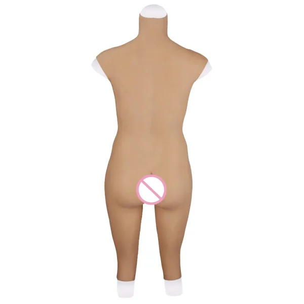 Realistic Silicone Bodysuit with E Cup Breasts for Crossdressers