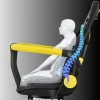 Black foldable rear child bike seat with adjustable backrest mounted on bicycle for safe rides (3).