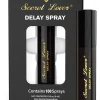 Close-up of Secret Lover Delay Spray bottle for men’s climax control (1).