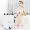 Woman using vacuum cupping massager for body shaping at home (4).
