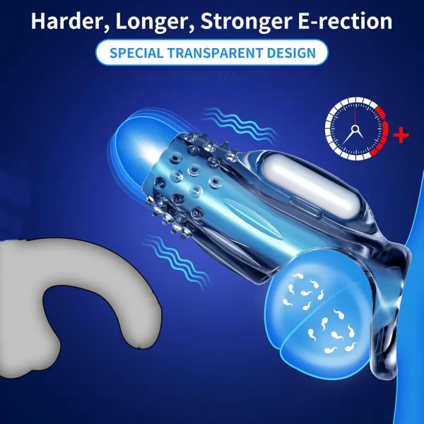 Penis Sleeve Vibrating Ring (2-Pack) for Men & Couples