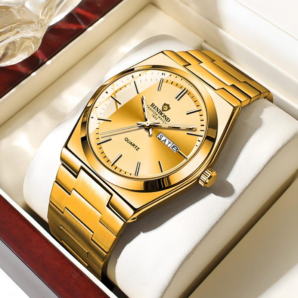 Stunning Gold Quartz Watch – Elegant Style Meets Precision